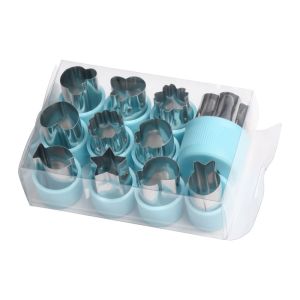 Bộ 12 khuôn tại hình bánh và rau củ cực đẹp chất liệu thép không gỉ cao cấp