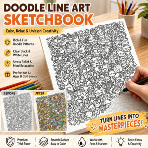 JMY Line Art Tracing Paper Simple Drawing Practice Pad And Sketch Book Art Supplies For Kids And Adults