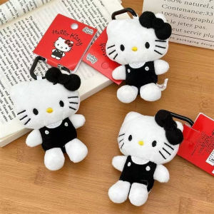 Hello Kitty Plush Doll Love Shaped KeychainGirl Cartoon Bag Pendant Cute Decoration Children Toy Gifts