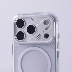 Luxury Transparent For Magsafe Magnetic Case For iPhone 17 Pro Max 17pro Technology Style Metal Lens Protection Clear Hard Cover
