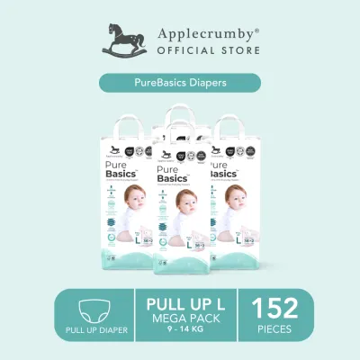 [Mega 4 Packs] Applecrumby® PureBasics Diapers