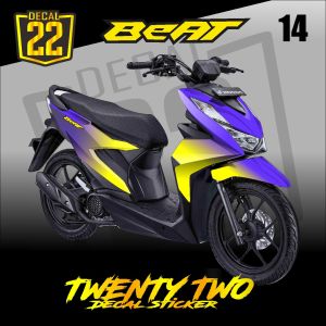 DECAL STIKER HONDA BEAT STREET NEW 2021STIKER VARIASI BEAT STREET NEW DELUX KODE 14 twenty two