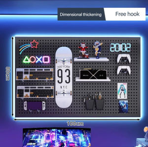 NIU Metal Pegboard 12x39in for Crafts tools hardware storage wall mounted hole plate Storage rack