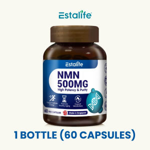 Estalife NMN 500mg Supplement | NAD+ Booster | 抗衰老胶囊 | Enhance Energy + Focus + Cell Repair | Vegan | 60 Capsules