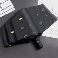 SKY PHIL Automatic Umbrella Black UV coated  Protection Umbrella Windproof Crown. 