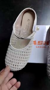[Free Shipping] Womens summer outdoor wear 2026 new style height-increasing closed-toe mules for petite women hollow woven slip-on sandals