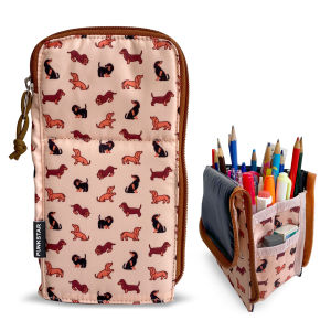 PUNKSTAR Stand Up Pencil Case Large Capacity Pen Bag Pencil Holder Stationery Organizer