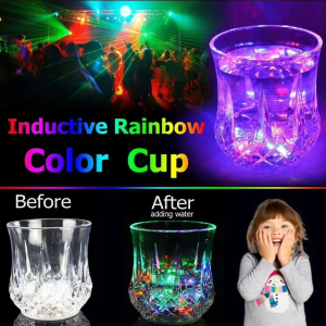 【Buy 1 Take 2】LED Light-Up Cup Wine LED Colorful Beer Cup Water Sensing Automatic Flashing Glowing Drink Cup Bar Party Flash Cup Pineapple Tumbler Supply for Bar Club Lovers Party Attendees and Event Visitors Drinkware Bottles