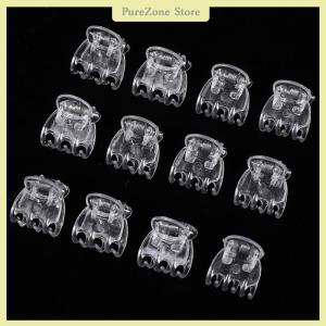 [PureZone] 50ชิ้นโปร่งใส6กรงเล็บกล้วยไม้คลิปพลาสติกผีเสื้อดอกไม้ใสรองรับผู้ให้บริการที่ชัดเจนสำหรับสวนเถาลำต้นพืชปีน