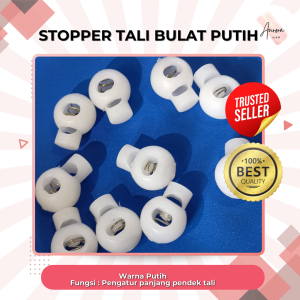(10 PCS) STOPPER TALI BULAT PUTIH
