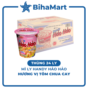 [THÙNG 24 LY] - ACECOOK - Mì ly Handy Hảo Hảo Tôm Chua Cay - Mì Handy Hảo Hảo Tôm Chua Cay (67g/ly) - Mì Handy Hảo Hảo ly Tôm Chua Cay - Mì ly Hảo Hảo Handy Tôm Chua Cay - Mì ly ăn liền Tôm Chua Cay