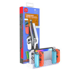 Đế Sạc Bộ Điều Khiển Joycon Oled Cho Nintendo Switch Với Khe Cắm Thẻ Trò Chơi Cho Phụ Kiện NS Switch