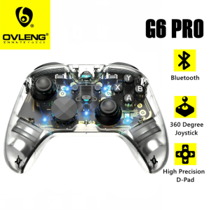 G6 Pro RGB Gamepad Joystick Transparent Case Controller Type-C Interface For Android/IOS N. Switch Windows PC