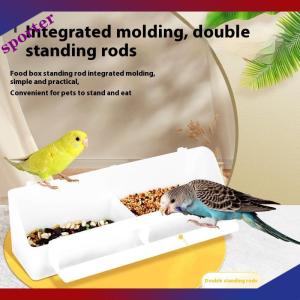 Sporter Large Capacity Bird Feeder Box Anti-Splash Bird Food Dispenser Durable Parrot Feeding Box For Small Medium Birds