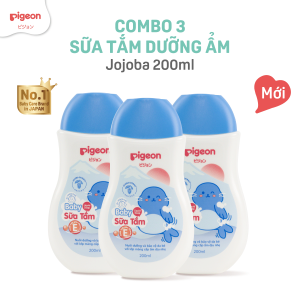 Combo 3 Sữa Tắm Gội Pigeon Jojoba / Hoa Hướng Dương 200ml