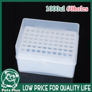 ★Same Day Shipping★ 1set Lab 1000ul  Plastic Pipettor Tip Box with Pipette Filter Tips For Experiment Rectangular 60 Positions Laboratory 1000UL Pipette Pipettor Tip Holder Box  Pipette-Tip-Box