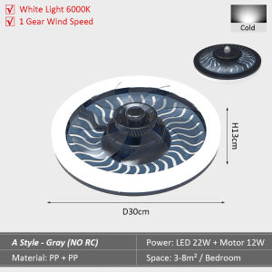Bedroom E27 Fan Lamp Study Living Room Lamp Universal Lamp Head 34W Dormitory LED Ceiling Fan Lamp Mute Convenient And Easy To Store