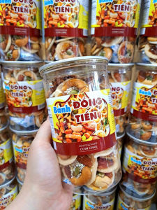 Hủ 350g Bánh đồng tiền mix hạt dinh dưỡng thơm ngonăn kiêng giảm cân