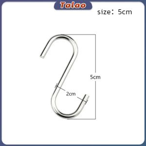 10pcs Stainless Steel Hooks Metal S-Shaped Hook Multi-function Railing S Hanger Hook Clasp Holder