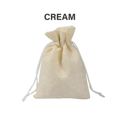 Wahaha Cute Drawstring Bag Pouch Bag Jute Bag Jewellery Bag Gift Bag Linen Burlap Bag Birthday Bag Beg Guni Uncang emas 收納袋 麻布袋