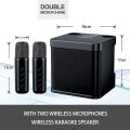 【Malaysia Spot Sale】Mini Karaoke Speaker Portable Bluetooth Speaker KTV Set Home System With Bass Rechargeable Free 2Pcs Wireless Microphone Mic. 