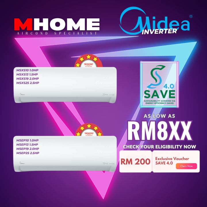 [SAVE 4.0] MIDEA INVERTER AIR CONDITIONER WITH IONIZER MSEP SERIES 5