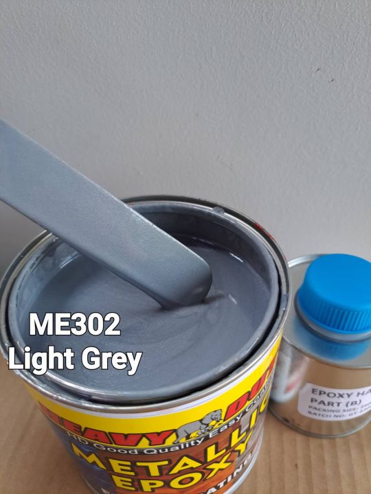 ME302 LIGHT GREY ( Metallic Epoxy Paint ) 1L METALLIC EPOXY FLOOR PAINT