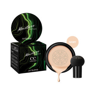 Jaysuing Mushroom Head CC Air Cushion Foundation Cream Natural Moisturizing Brightening Makeup Cream Whitening Waterproof Concealer Cushion BB Cream Face Base Tone