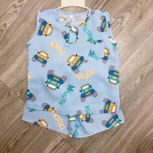 Bộ Quần áo Tole lanh bé trai | Mẫu đùi Ba Lỗ | Đủ Size cho bé từ 7-40kg | Chất vải tole lanh 2 da loại 1 mềm mịn mát họa tiết cực xinh phù hợp với bé trai| Hàng Việt Nam | Tặng kèm quà xinh cho bé