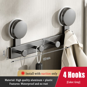 MEIDOO Suction Cup Door Back Hook Strong Adhesive No-Drilling Heavy Duty Hook