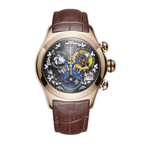 (OFFICIAL 3 Yrs WARRANTY) Reef Tiger/RT Women Fashion Watches Ronda Movement Skeleton Watches Rose Gold Watches Date RGA7181