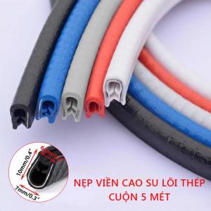 Cuộn nẹp viền cao su chữ U lõi thép trang trí và chống trầy xước viền cánh cửa ô tô