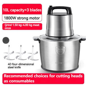 Large Capacity Electric Meat Grinder Blender 304 Stainless Steel Food Grinder for Home Cooking
