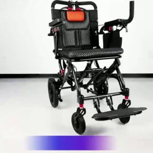 Foldable Lightweight Reclining Wheelchair Manual & Electric Dual Use Adjustable Backrest Safety Mobility Device Approved For Elderly Disabled Patient Travel