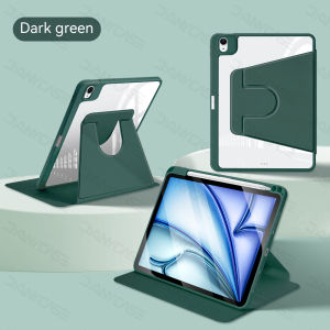 Vỏ ốp iPad 7/8/9 10.2 thế hệ thứ 10 10.9 11 A16 không khí 4 5 6 7 không khí 11 M2 M3 không khí 13 Pro 11 M4 Pro 13 Pro 12.9 3/4/5/6 mini 6 Mini 7 A17 Pro 8.3 360 ° xoay mặt sau trong suốt bìa với hộp đựng bút chì