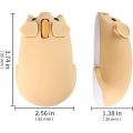 Wireless Bluetooth Mouse 2.4GHz USB Dual Use Cute pig design M Size Quiet Battery Operated Wireless iOS/Macbook/Windows/Chrome/Android/Microsoft Surface Tablet Laptop PC Compatible Yellow. 