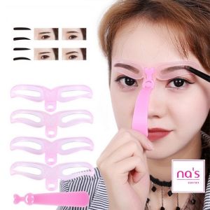 Bộ 4 khuôn / 8 khuôn kẻ lông mày chân mày tiện dụng đa năng