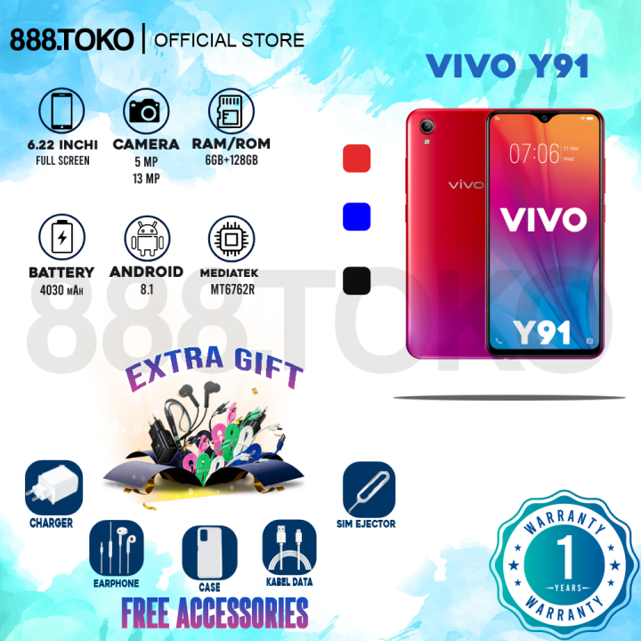 HP VIVO Y91  RAM 6/128 GB Dual SIM Dual Standby Smartphone Murah Garansi 1 Tahun