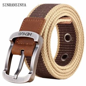 SINRANSINYA丨Vành đai thắt lưng vải bố vành đai cho thường ngày nam và nữ dây thắt lưng sinh viên Hàn Quốc khóa cài thanh niên Đai huấn luyện quân sự ngoài trời