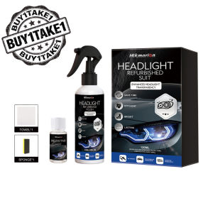Car Headlight Restoration Kit Amino Silicone Ethylene Copolymer Cleaner for Yellowing Removal and Clarity