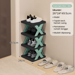 rak sepatu x serbaguna tempat sandal susun rak sandal plastik