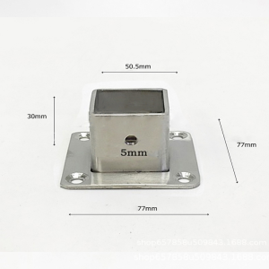 1inch /2inch Square Post Bases Stainless Steel Flange Anchor Bases For Deck Railing