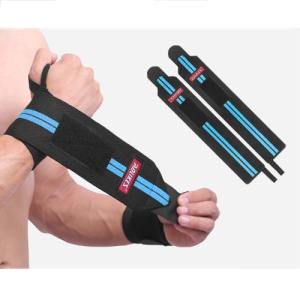 Dresslily Two-pack Fitness Wrist Guards For Wrist Support Black Non-slip And Wear-resistant Straps For Weightlifting Hand Strengtheners