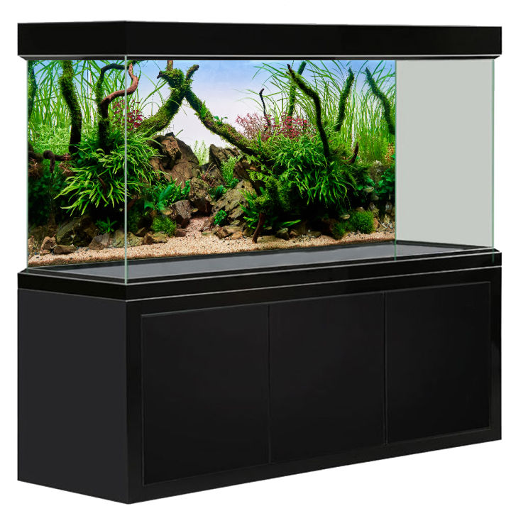 High Definition LED Ensemble 60 Gallon Modern Aquarium and Stand