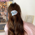 Cream Striped Hair Ring Female Sweet Bear Mori Cute Scrunchie High Elastic Hair Accesssories. 