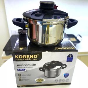 Nồi áp suất đáy từ KORENO thân inox 304 thiết kế an toàn dung tích 5L6L8L nấu bếp từ bếp ga bảo hành chính hãng.