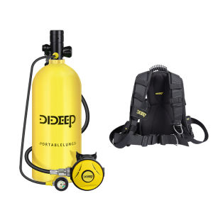 DIDEEP tangki paru-paru untuk menyelam 3L-4L Kapasitas tinggi berat 85kg scuba portabel tangki untuk olahraga menyelam 30-50 Menit tangki selam scuba snorkling selam dewasa alat selam tabung Perangkat snorkeling tabung scuba composite 3-4 liter