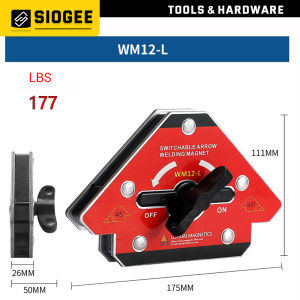 SIOGEE locator Switchable Arrow Welding Magnet for 45°/90°/135° Angle Holder 55LBS-177LBS Capacity
