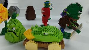 PVZ Plants VS Zombie Figures Building Blocks Zombies SunFlower Nut Squash Peashooter Dolls Model Toys Children Birthday Gift PVZ Blocks Small Cartoon Mini Building Block Peashooter SunFlower Chomper Assemble Action Model Doll Toy for Kids