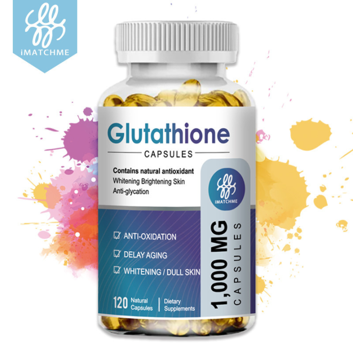 glutathione untuk wajah iMATCHME Glutathione Capsules 1000mg Powerful Whitening Reduce Dull  Anti-Aging Boosting Immunity 120pcs Kapsul Pemutih Kulit Wajah Dan Badan -  Lazada